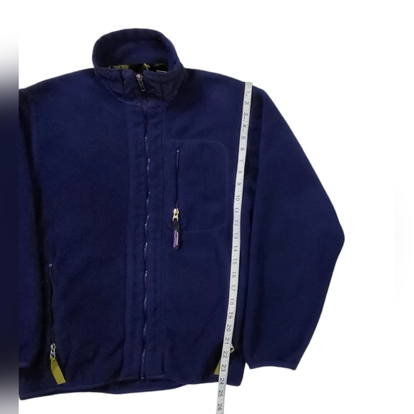 VTG Patagonia Synchilla Fleece Jacket Men's Small Navy Blue Made in USA Vintage - Picture 3 of 9
